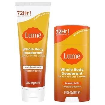 Lume Whole Body Deodorant - Invisible Cream and Solid Stick